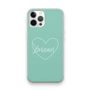 Forever heart pastel: iPhone 12 Pro Max Transparant Hoesje