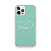Forever heart pastel: iPhone 12 Pro Max Transparant Hoesje