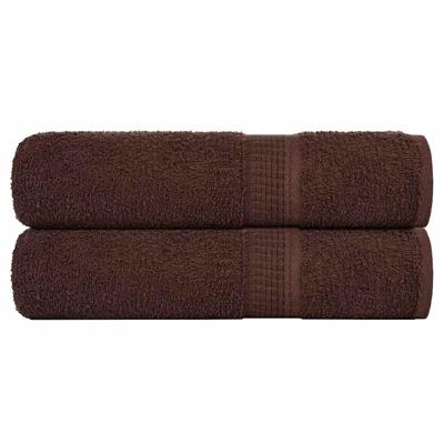 VidaXL Badhanddoeken 2 st 100x150 cm 360 g/m² 100% katoen bruin