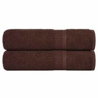 VidaXL Badhanddoeken 2 st 100x150 cm 360 g/m² 100% katoen bruin