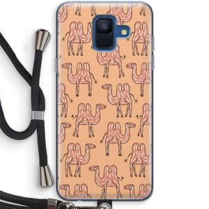 Kameel: Samsung Galaxy A6 (2018) Transparant Hoesje met koord