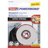 tesa ULTRA STRONG 55791-00001-00 Montagetape tesa Powerbond Wit (l x b) 1.5 m x 19 mm 1 stuk(s) - thumbnail