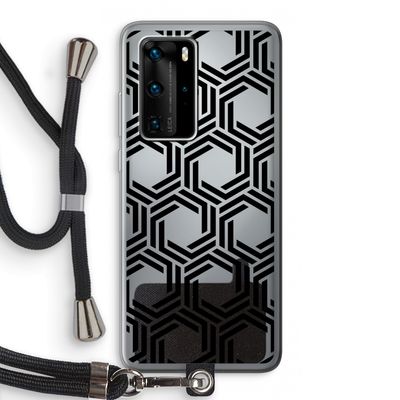 Geometrisch patroon: Huawei P40 Pro Transparant Hoesje met koord