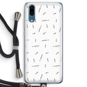 Hipster stripes: Huawei P20 Transparant Hoesje met koord