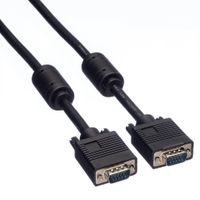 ROLINE SVGA High Quality Kabel met ferrietkernen + DDC, HD15M/M, 15pins, 10 m - thumbnail