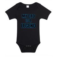 My dad is a legend cadeau baby rompertje zwart jongen/meisje - thumbnail