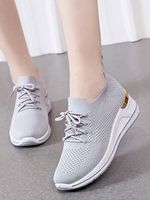 Breathable Flyknit Platform Sneakers