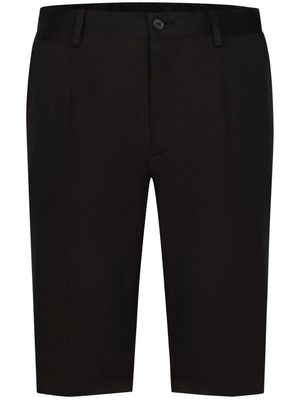 Dolce & Gabbana short en coton à logo brodé - Noir