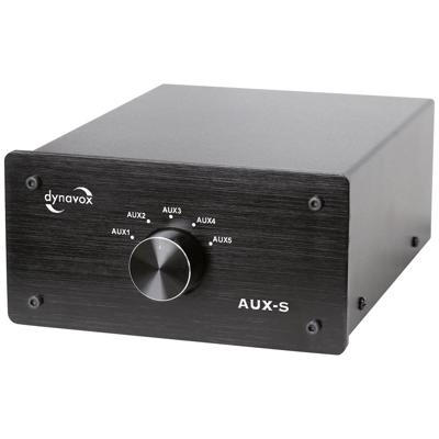 Dynavox AUX-S Cinch-audio-switch Zwart