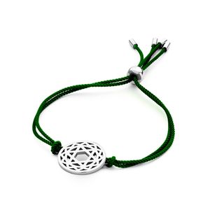 CO88 Collection Chakra 8CB 90211 Armband met Stalen Element - Heart Chakra Ø 20 mm - One-size - Groen