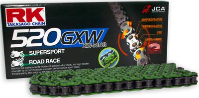 RK Chains 520 gxw 110 n green/black open