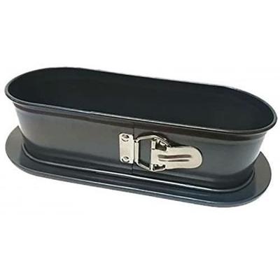 Ovale scharnierende vorm - BAUMALU - 31x12x8 cm - Koolstofstaal gecoat staal 0,8 mm - Antraciet antiaanbaklaag