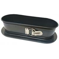 Ovale scharnierende vorm - BAUMALU - 31x12x8 cm - Koolstofstaal gecoat staal 0,8 mm - Antraciet antiaanbaklaag