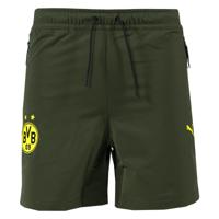 PUMA Borussia Dortmund Pumatech Broekje Woven 2024-2025 Donkergroen Olijfgroen Geel