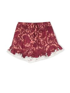 ZIMMERMANN Kids short imprimé à volants - Rose