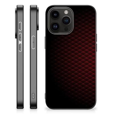 iPhone 15 Pro Max Back Case Geruit Rood
