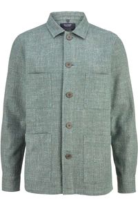 OLYMP SIGNATURE Soft Business Tailored Fit Overshirt groen, Effen