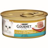 Gold hartig torentje met tonijn 85g kattenvoer Gourmet - Gourmet