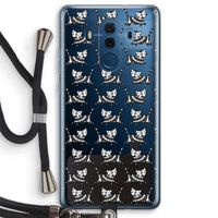 Zwarte poes: Huawei Mate 10 Pro Transparant Hoesje met koord
