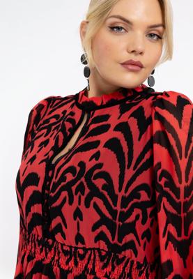 Yoek Jurk IKAT | Rood | Maat 54/56