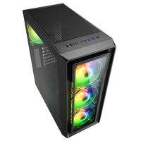 Sharkoon TK4 RGB Midi-tower PC-behuizing Zwart - thumbnail