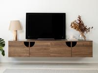 Tv-meubel GROTTY 4 klapdeuren walnoot