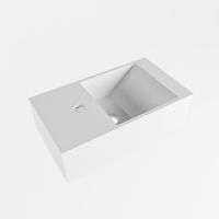 Fontein Mondiaz Tyne 40 cm Solid Surface Positie Rechts 1 Kraangat Talc