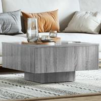 Salontafel 60x60x31,5 cm bewerkt hout grijs sonoma eikenkleurig