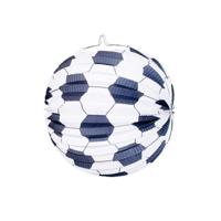 Voetbal bol lampion - 24 cm - papier - voetbal thema - brandvertragend - EK / WK versiering - lantaa
