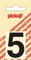 Plakcijfer Helvetica 40 mm Sticker zwarte cijfer 5 - Pickup