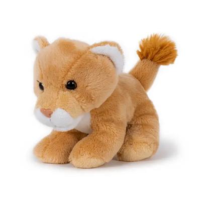 Semo Leeuwin knuffel - 13 cm - pluche zacht - bruin - kraalogen - leeuw knuffeldier