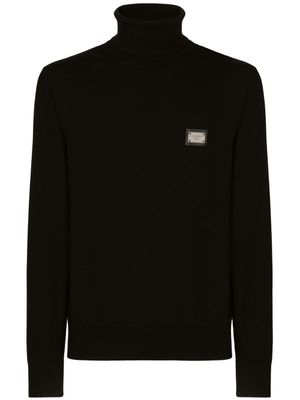 Dolce & Gabbana pull en laine à col roulé - Noir
