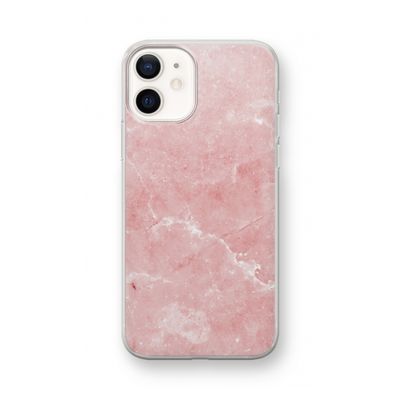 Roze marmer: iPhone 12 mini Transparant Hoesje