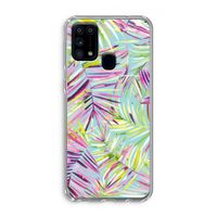 Tropical Palms Blue: Samsung Galaxy M31 Transparant Hoesje