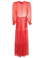 Clube Bossa robe Bosco longue en soie - Rouge