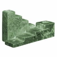 Kandelaar marmer groen 19.5 cm | 4 stuks