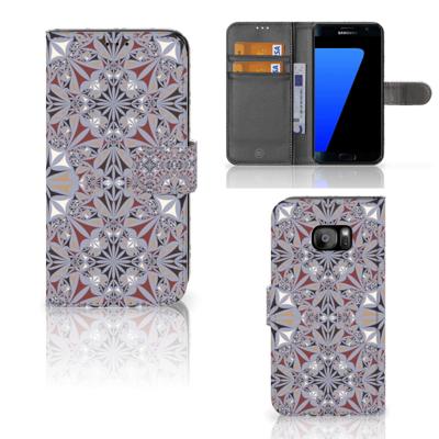 Samsung Galaxy S7 Edge | Bookcase | Flower Tiles