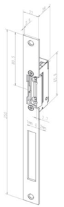 Effeff 13805 Elektrische inbouw deuropener type 138 | spanningsloos ontgrendeld | met diode | fafix | 12V= | DIN links en DIN rechts. - 10025015