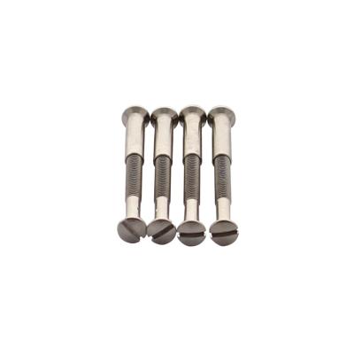 Intersteel 4 Patentboutjes m4x38 mm met hulsjes m4 staal - vernikkeld