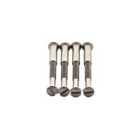 Intersteel 4 Patentboutjes m4x38 mm met hulsjes m4 staal - vernikkeld