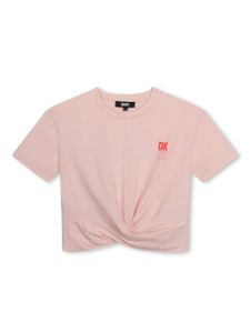 Dkny Kids t-shirt à détail noué - Rose