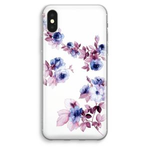 Waterverf bloemen: iPhone XS Max Transparant Hoesje