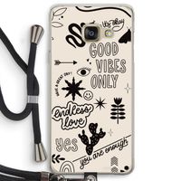 Good vibes: Samsung Galaxy A3 (2016) Transparant Hoesje met koord