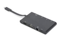 Digitus DA-70865 laptop dock & poortreplicator Bedraad USB 3.2 Gen 1 (3.1 Gen 1) Type-C Zwart