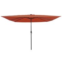 VidaXL Tuinparasol terracotta 295 x 295 x 245 cm polyester en staal
