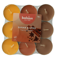 Bolsius Geurtheelicht multi colour brick 18 sugar & spice 18 Stuks