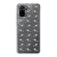 Zwarte poes: Xiaomi Redmi Note 10 Pro Transparant Hoesje