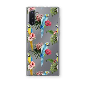Kleurrijke papegaaien: Samsung Galaxy Note 10 Transparant Hoesje