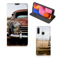 Samsung Galaxy A20s Stand Case Vintage Auto - thumbnail