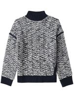 3.1 Phillip Lim pull en jacquard à col montant - Bleu